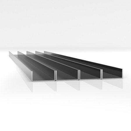 Metal corner beams of rectangular shapeの写真素材