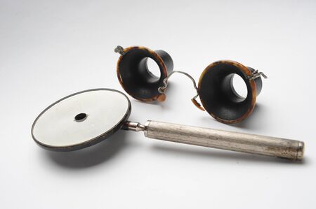 Vintage ophthalmological equipment for determining visual acuityの写真素材