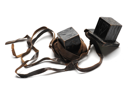Old pair of jewish men objects for prayingの写真素材