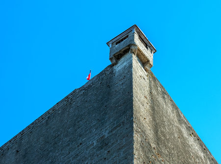 Cathedral and Franciscan Church on a winter sunny day. Details. Austria.の写真素材