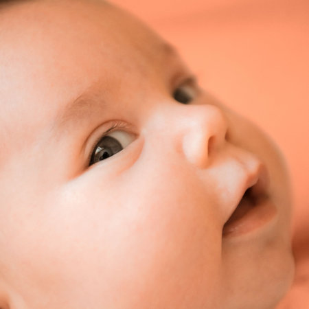 Close-up face of baby with look