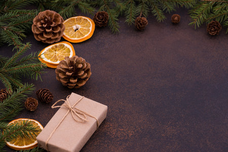 Christmas card and New Year concept. Post card for greetings
