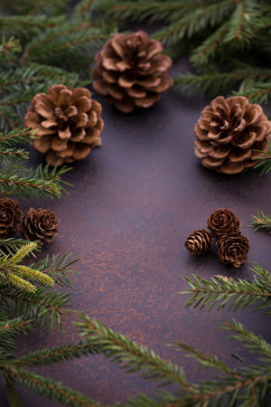 Christmas card and New Year concept. Post card for greetings