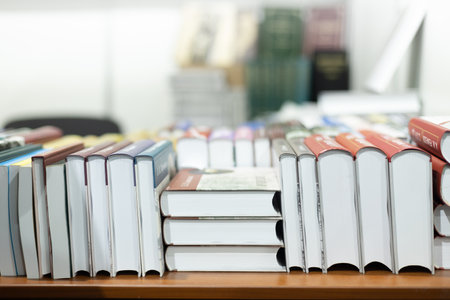 book fair, Stack of colorful booksの写真素材