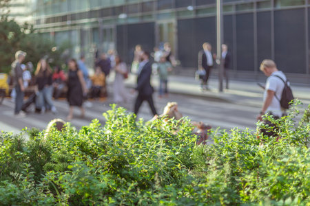city â€‹â€‹street blurred background, business city center lifestyle concept