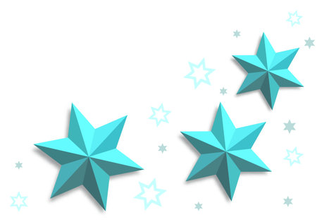 Vector paper star on a white background