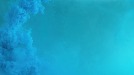 colored ink clouds in red green blue as a symbol for mixing additive colors