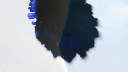 Blue paints in water of abstract texture, fashionable wallpaper. Art for a design project as a...
