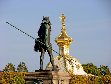 "Neptune" fountain. Peterhof. Russia.の写真素材