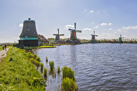 A picturesque ethnographic village. Zaanse Schans. Netherlandsの写真素材
