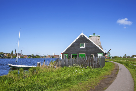 A picturesque ethnographic village. Zaanse Schans. Netherlandsの写真素材