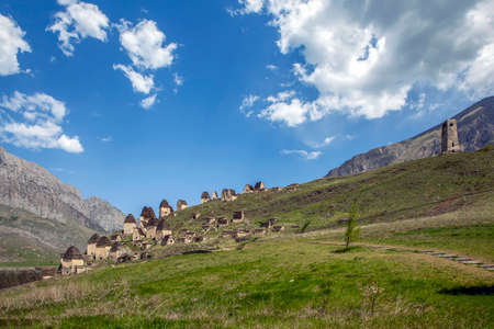 "City of the Dead" or Dargavssky crypt burial ground. Dargavs. North Ossetia. Russiaの写真素材