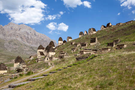 "City of the Dead" or Dargavssky crypt burial ground. Dargavs. North Ossetia. Russiaの写真素材