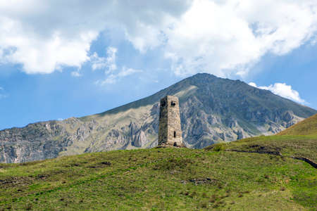 Watchtower of the Alikovs. Dargavs. North Ossetia. Russiaの写真素材