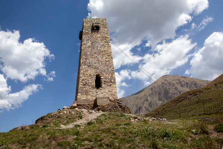 Watchtower of the Alikovs. Dargavs. North Ossetia. Russiaの写真素材