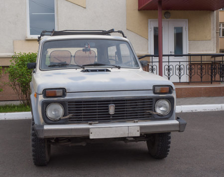 KRASNOYARSK/RUSSIA - June 05 2017 : Soviet cars NIVA Nor parked on the street