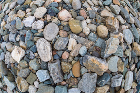 pebbles on the beach of lake Baikal