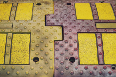 color rubberized road surface closeupの写真素材