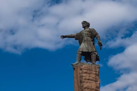 Krasnoyarsk, Russia-March 29, 2019 : monument to the founder of Dubenskyのeditorial素材