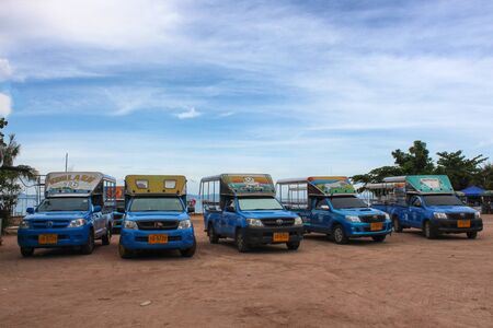 Pattaya, Thailand-may 28, 2014 : taxi pick-up on the island of kolanのeditorial素材