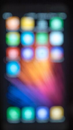 abstract background, smartphone screen, blur.の写真素材