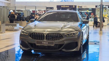 Krasnoyarsk, Russia-January 05 2020: BMW car at Emelyanovo airportのeditorial素材