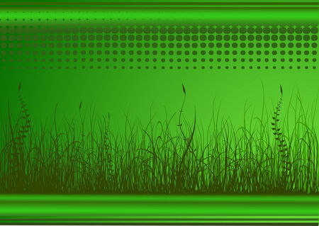 Green background with grass and place for textのイラスト素材