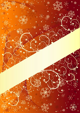 Abstract winter background with snowflakes and place for textのイラスト素材