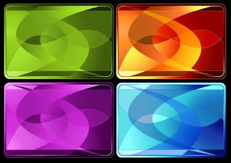 Set of four abstract backgrounds with copy spaceのイラスト素材