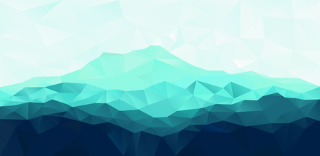 Triangle geometrical background with blue mountain rangeのイラスト素材