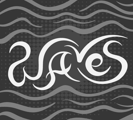 Waves abstract grey background.のイラスト素材