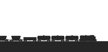 Train with freight wagonsのイラスト素材