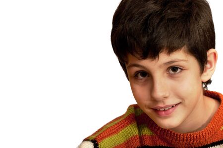 A portrait of a smiling boyの写真素材