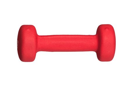 A barbell is isolated on white backgroundの写真素材