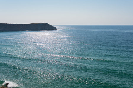 Rocky shore of the Atlantic ocean in Portugal, Sagres