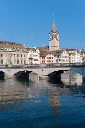 Saint Peter Church in Zurich, Switzerland  GPS information is in the fileの写真素材