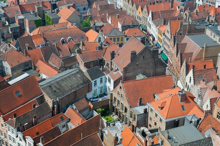 Rooftops of Bruges, Belgiumの写真素材