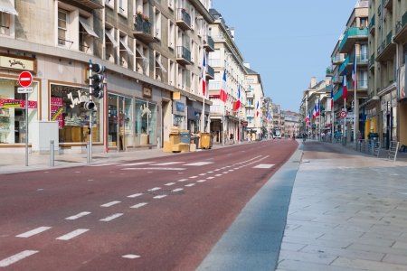 ROUEN, FRANCE - JULY 12  Rue du General Leclerc on July 12, 2013 in  Rouen  Rouen was one of the largest and most prosperous cities of medieval Europeのeditorial素材