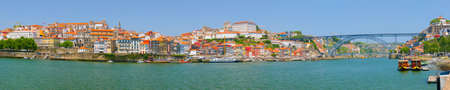 Panorama of Porto and the Douro river in a sunny summer dayの写真素材