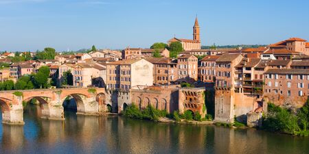Sityscape of Albi in a sunny summer dayの写真素材