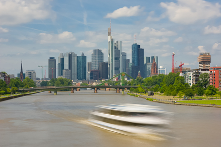Cityscape of Frankfurt in a summer dayの写真素材
