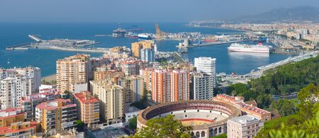 Panorama of Malaga in a summer dayの写真素材