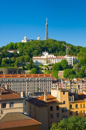 View of Lyon in a summer dayの写真素材