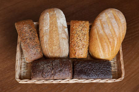 own bread is made from different types of flourの写真素材