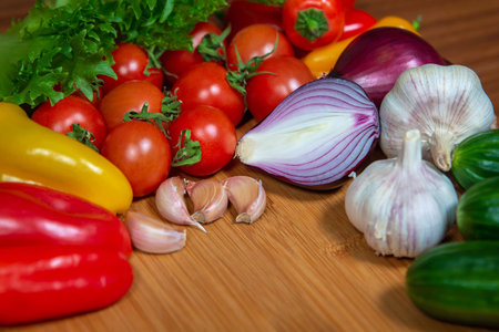 vegetables on a cutting board