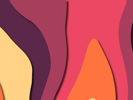 Colorful carving art.Paper cut abstract background with paper cut shapes. Template design layout for business presentations, flyers, posters, invitationsの写真素材