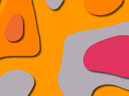 3D abstract background with paper cut shapes.Abstract paper carve template background,for book cover.Paper cut background. Abstract realistic paper decoration for designの写真素材