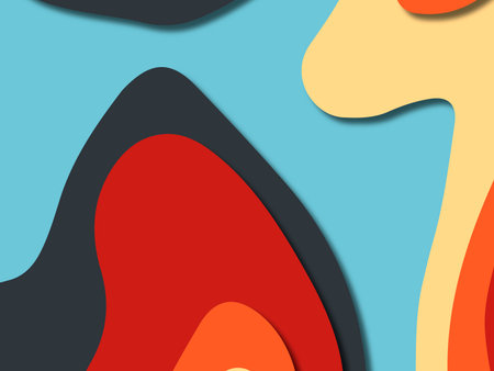 3D abstract background with paper cut shapes.Abstract paper carve template background,for book...