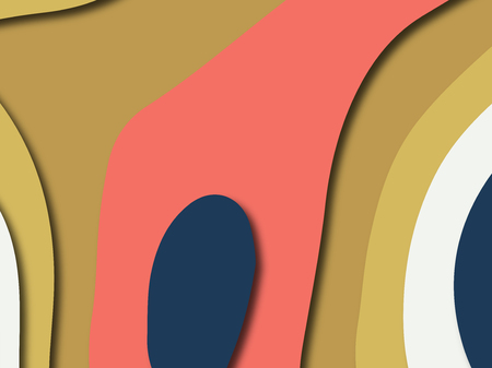 3D abstract paper art style, design layout for business presentations, flyers, posters, prints, decoration, cards, brochure cover.
Paper cut background. Abstract realistic paper decoration for designの写真素材