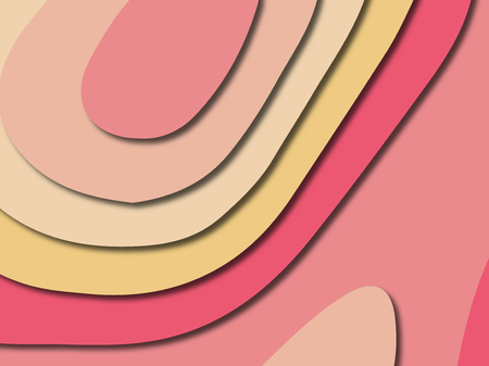 3D abstract paper art style, design layout for business presentations, flyers, posters, prints, decoration, cards, brochure cover.Paper cut background. Abstract realistic paper decoration for designの写真素材